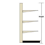 Madix Wall Shelving Heights are available in: 
